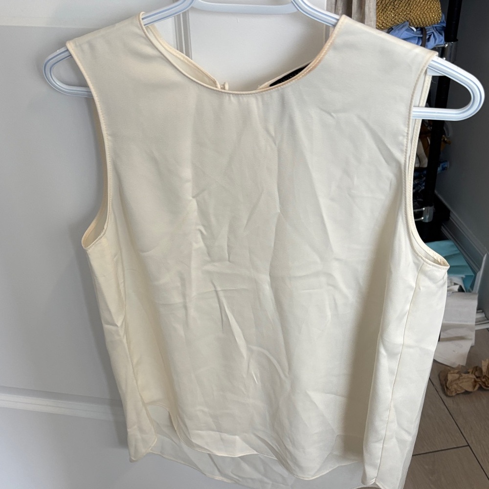 Elegant Cream Sleeveless Top